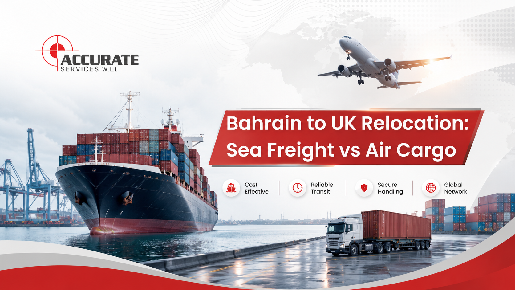 Bahrain to UK Relocation: Sea Freight vs Air Cargo